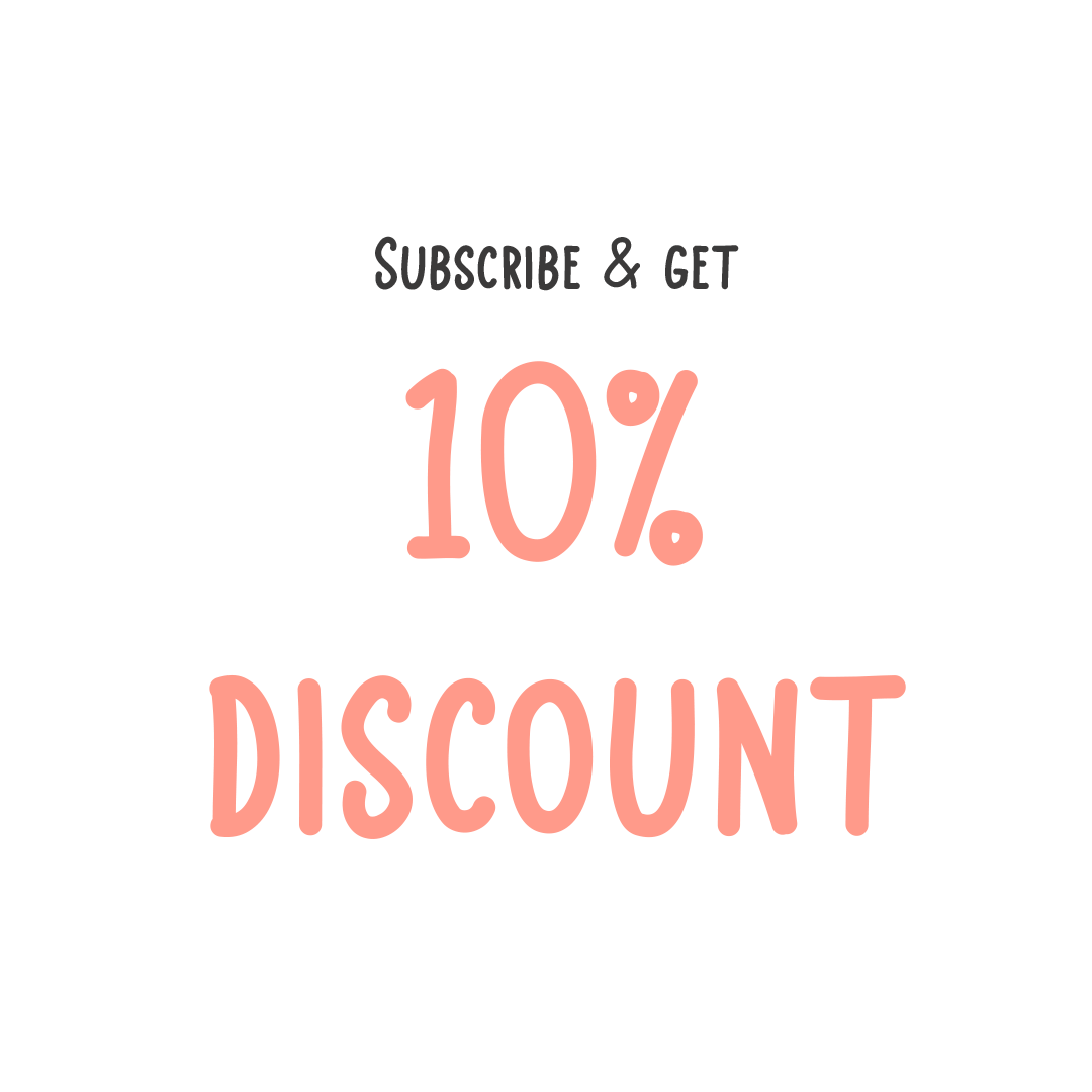 10% discount in orange font, white background